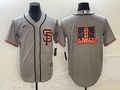 Men's San Francisco Giants Gray Road Replica Player Jersey1