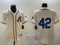 Men's Arizona Diamondbacks #42 White 2024 Jackie Robinson Day Home Limited Jersey1