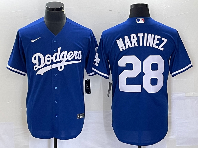 Men's Los Angeles Dodgers J.D. Martinez #28 Blue Replica Baseball Jersey1
