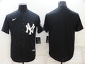 Men's New York Yankees Black Replica Blank Jersey1