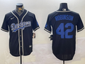 Men's Los Angeles Dodgers Jackie Robinson #42 Black Game Player Jersey