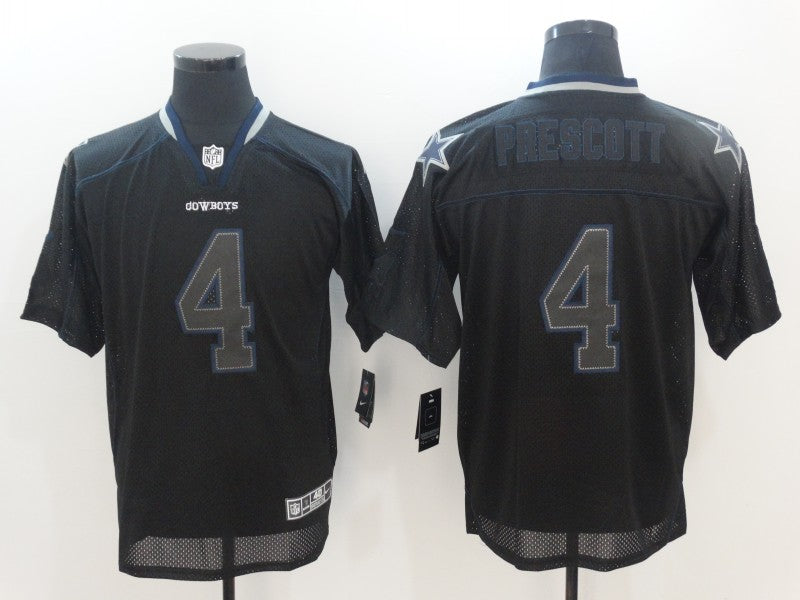 Men's Dallas Cowboys Dak Prescott #4 Black Authentic Player Game Jersey1