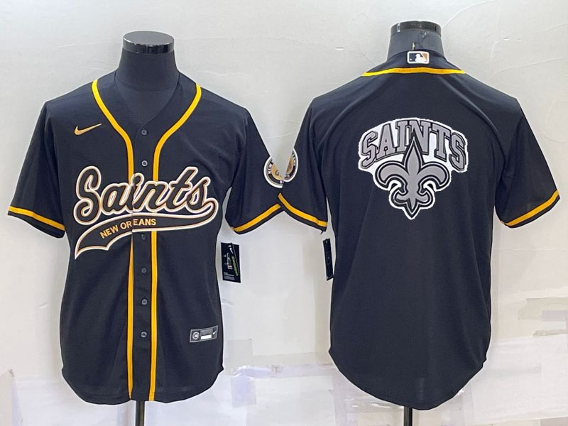 Men's New Orleans Saints Black Game Jersey1
