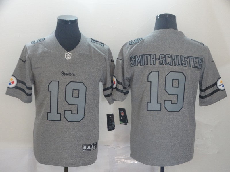 Men's Pittsburgh Steelers JuJu Smith-Schuster #19 Gray Game Jersey1