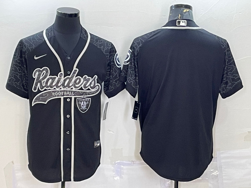 Men's Las Vegas Raiders Black RFLCTV Limited Blank Jersey1
