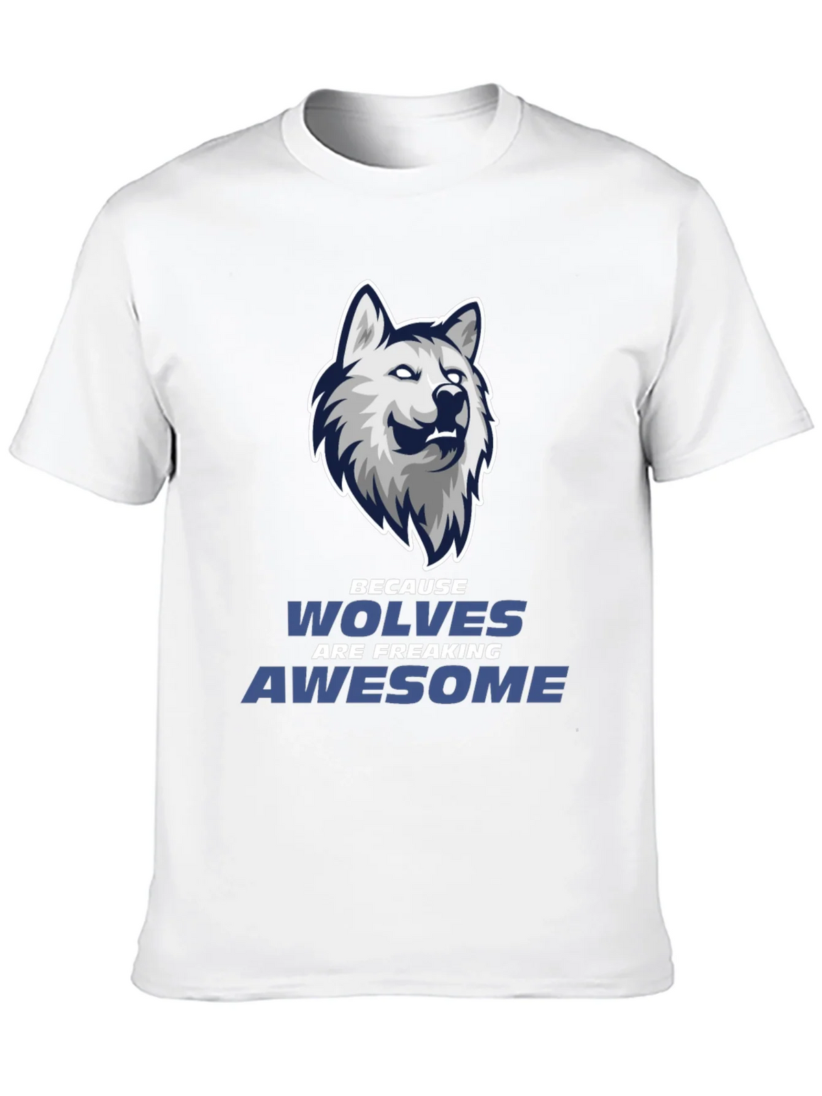 Wolf Graphic Tee - Wolves Are Awesome Black T-Shirt