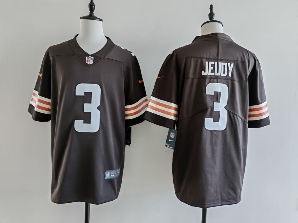 Men's Cleveland Browns Jerry Jeudy Jersey-Brown