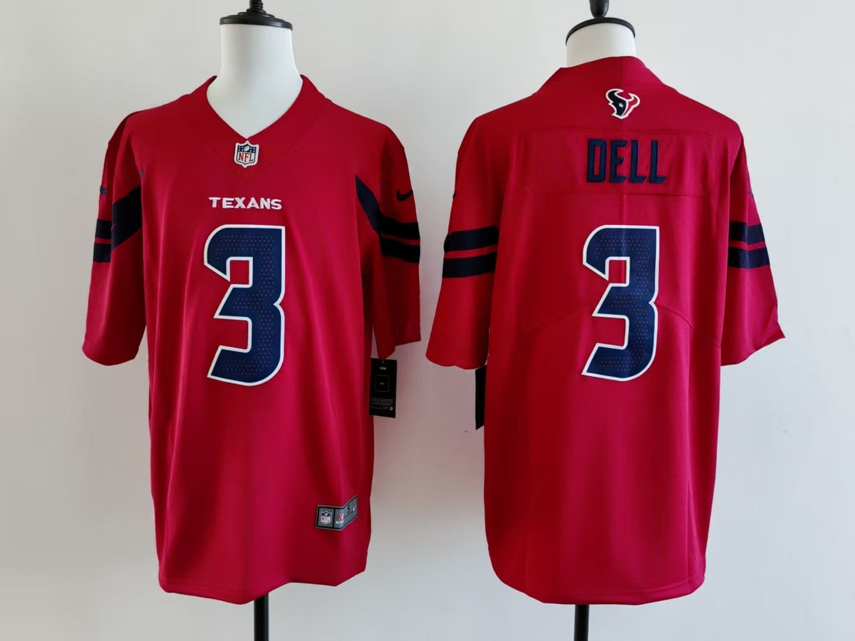 Men's Houston Texans Tank Dell Jersey-Red