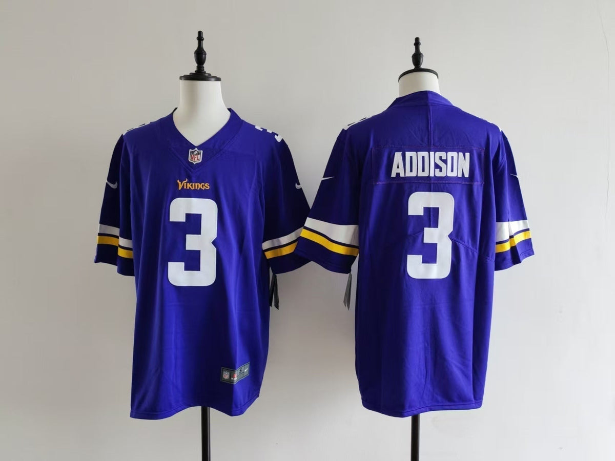 Men's Minnesota Vikings Jordan Addison  Jersey -  Purple#3