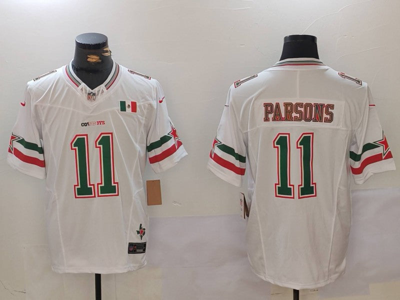 Men's Dallas Cowboys Micah Parsons #11 White Vapor F.U.S.E. Limited Jersey1