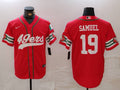 Men's San Francisco 49ers Deebo Samuel #19 Scarlet Player Game Jersey1