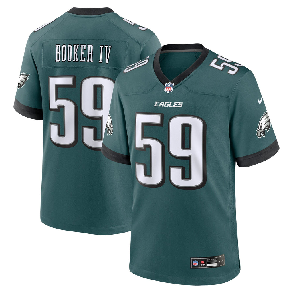 Thomas Booker IV Philadelphia Eagles  Team Game Jersey - Midnight Green
