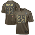 Youth Las Vegas Raiders Brock Bowers  Olive 2025 Salute to Service Game Jersey