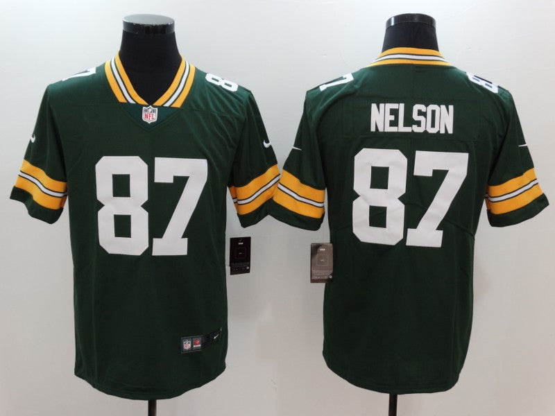 Men's Green Bay Packers Jordy Nelson #87 Green Game Player Jersey1