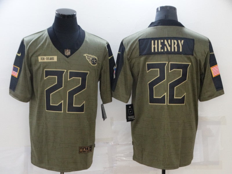 Men's Tennessee Titans Derrick Henry #22 Brown Game Jersey1