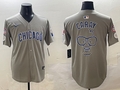 Men's Chicago Cubs Harry Caray Gray Replica Player Jersey1