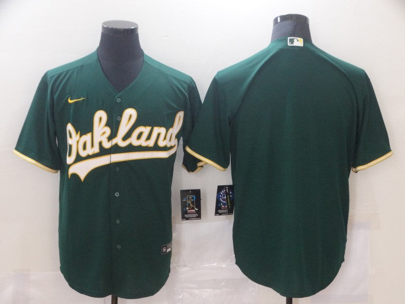 Men's Oakland Athletics Kelly Green Alternate Replica Blank Jersey1