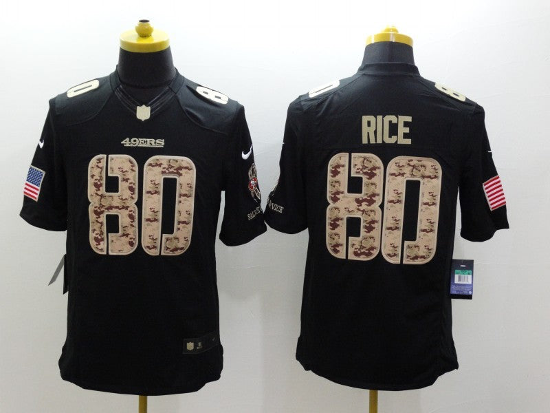 Men's San Francisco 49ers #80 Jerry Rice Black Game Jersey1