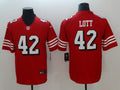 Men's San Francisco 49ers Ronnie Lott #42 Red Game Player Jersey1