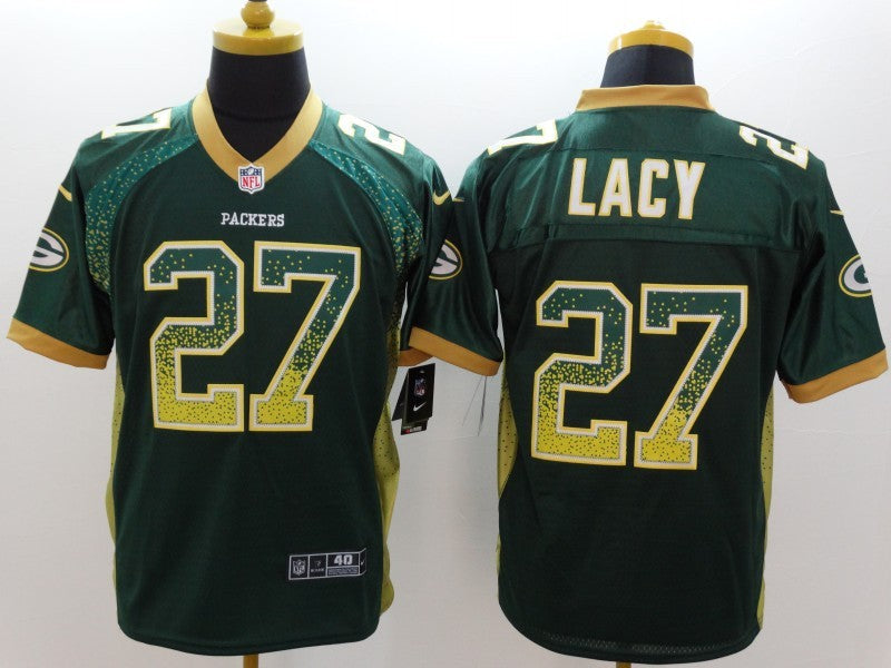 Men's Green Bay Packers Eddie Lacy #27 Green Game Jersey1