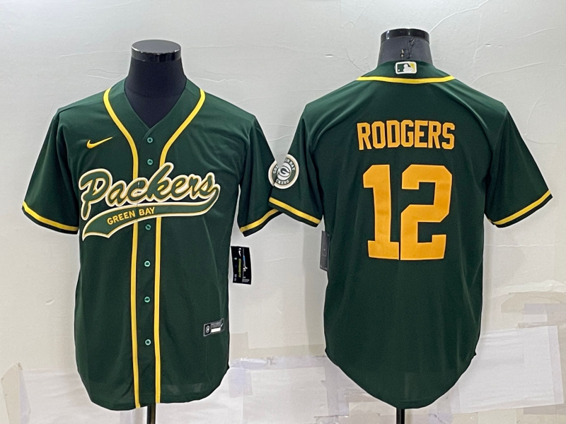 Men's Green Bay Packers Aaron Rodgers #12 Green Player Jersey1 Joint Edition