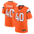 Justin Strnad Denver Broncos  Team Game Jersey -  Orange