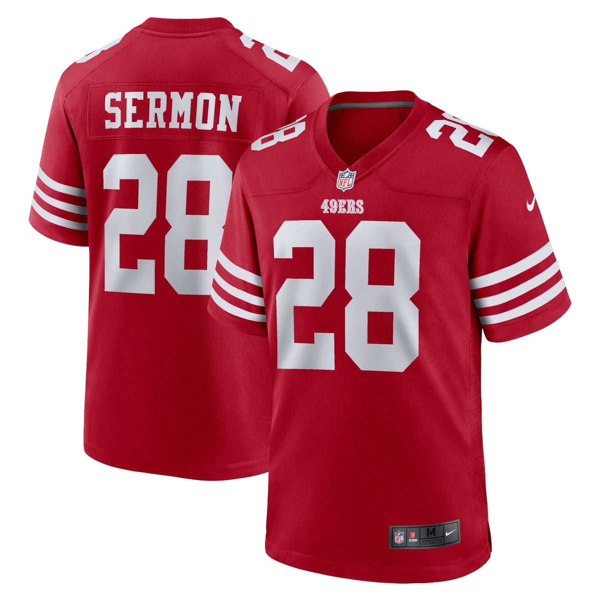 Trey Sermon San Francisco 49ers    Game Jersey - Scarlet