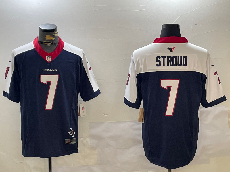 Men's Houston Texans C.J. Stroud #7 Navy Team Game Jersey1