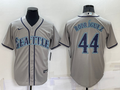 Men's Seattle Mariners Julio Rodriguez #44 Gray Replica Baseball Jersey1