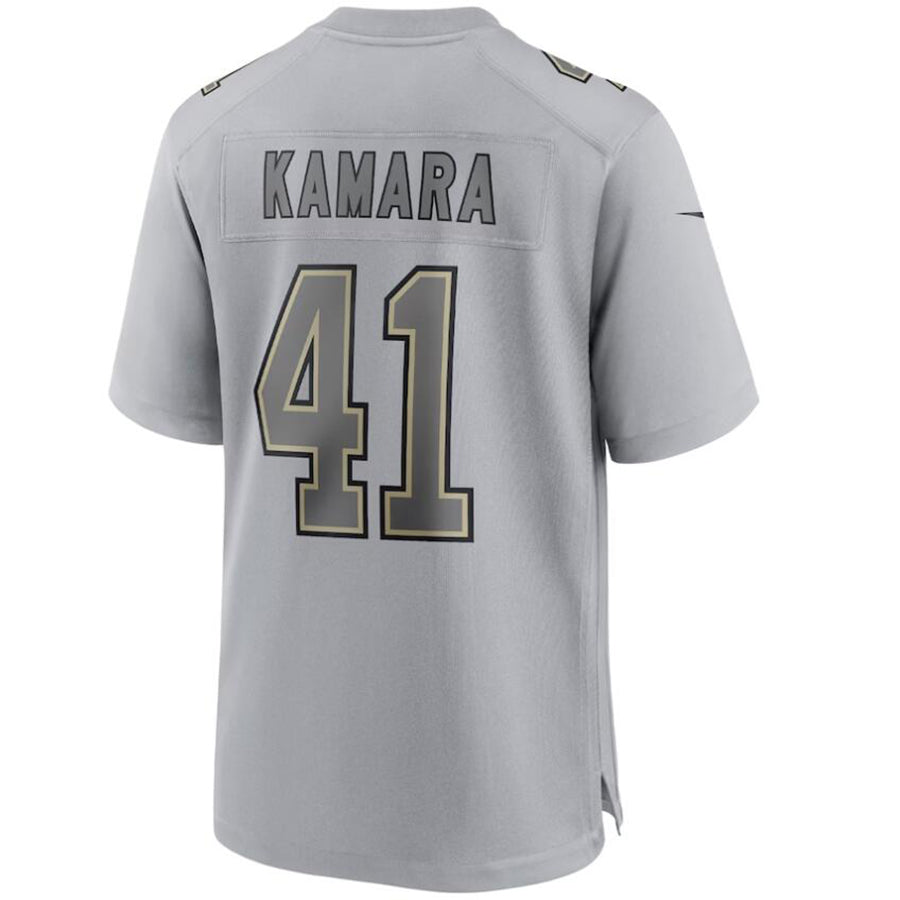 #41 Alvin Kamara Player NO.Saints Gray American Game Stitched Football Jerseys