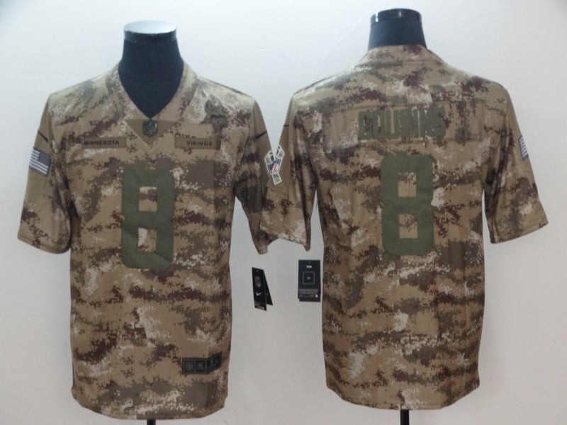 Men's Minnesota Vikings Kirk Cousins #8 Camouflage Game Jersey1
