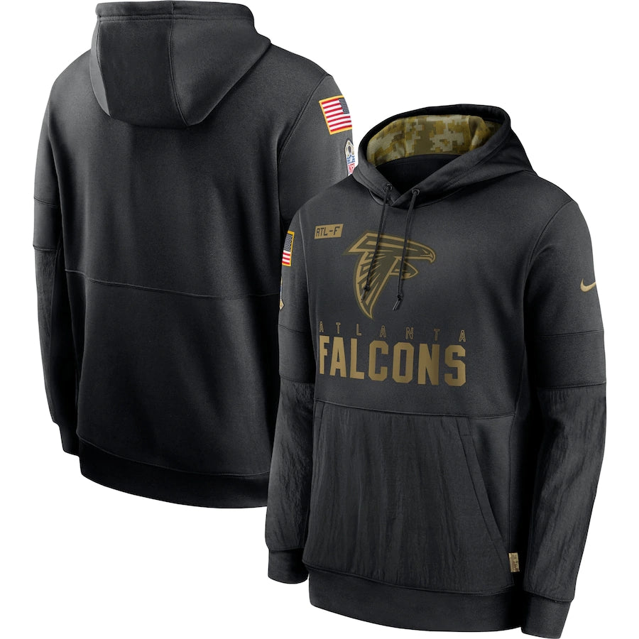 Men's Atlanta Falcons  2020 Salute to Service Hoodie1 Black