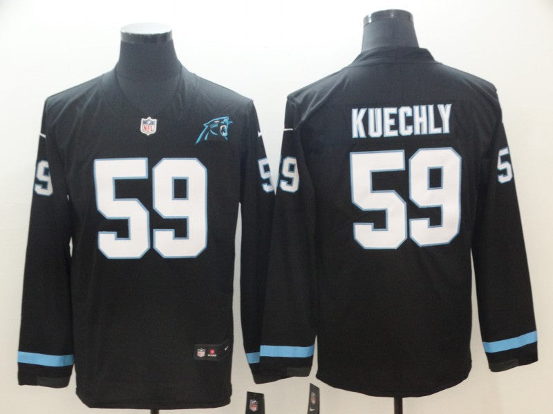 Men's Carolina Panthers #59 Luke Kuechly Black Player Game Jersey1