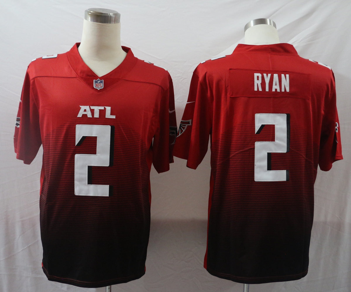 Men's Atlanta Falcons Matt Ryan #2 Red 2nd Alternate Game Jersey1