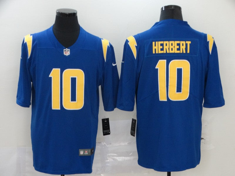 Men's Los Angeles Chargers Justin Herbert #10 Blue 2nd Alternate Game Jersey1