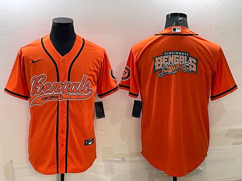 Men's Cincinnati Bengals Orange Fashion Jersey1
