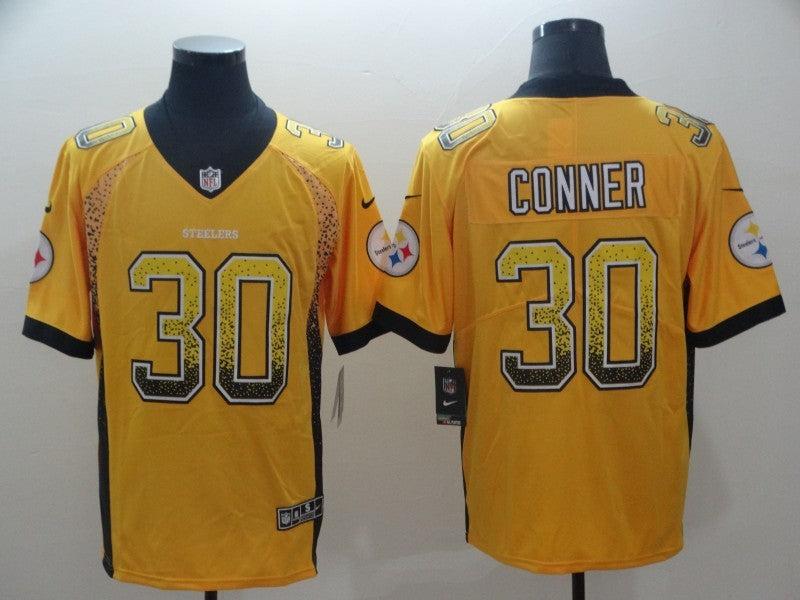 Men's Pittsburgh Steelers James Conner #30 Gold Game Jersey1