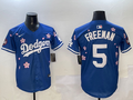 Men's Los Angeles Dodgers Freddie Freeman #5 Royal Alternate Replica Team Jersey