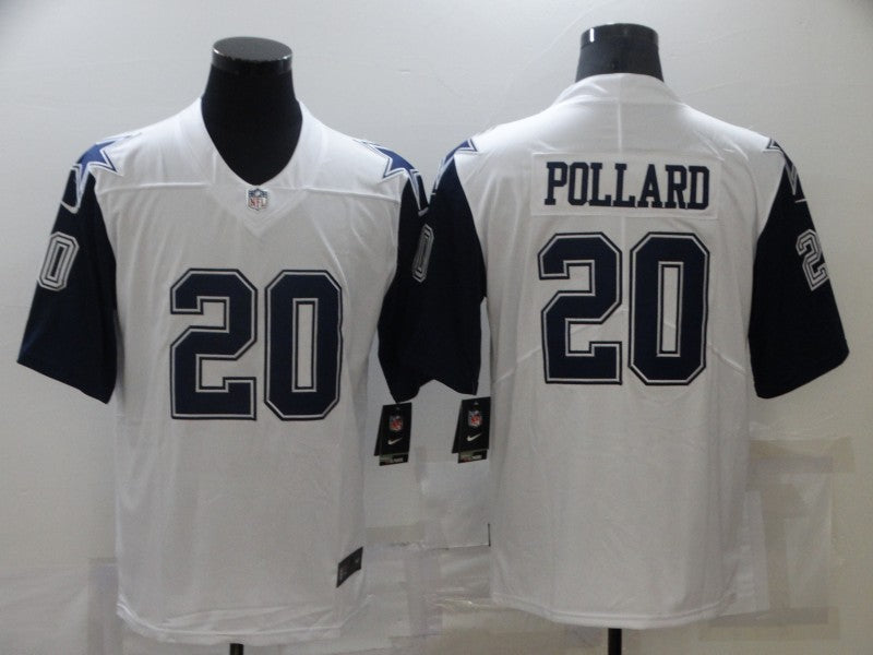 Men's Dallas Cowboys Tony Pollard #20 White Game Jersey1