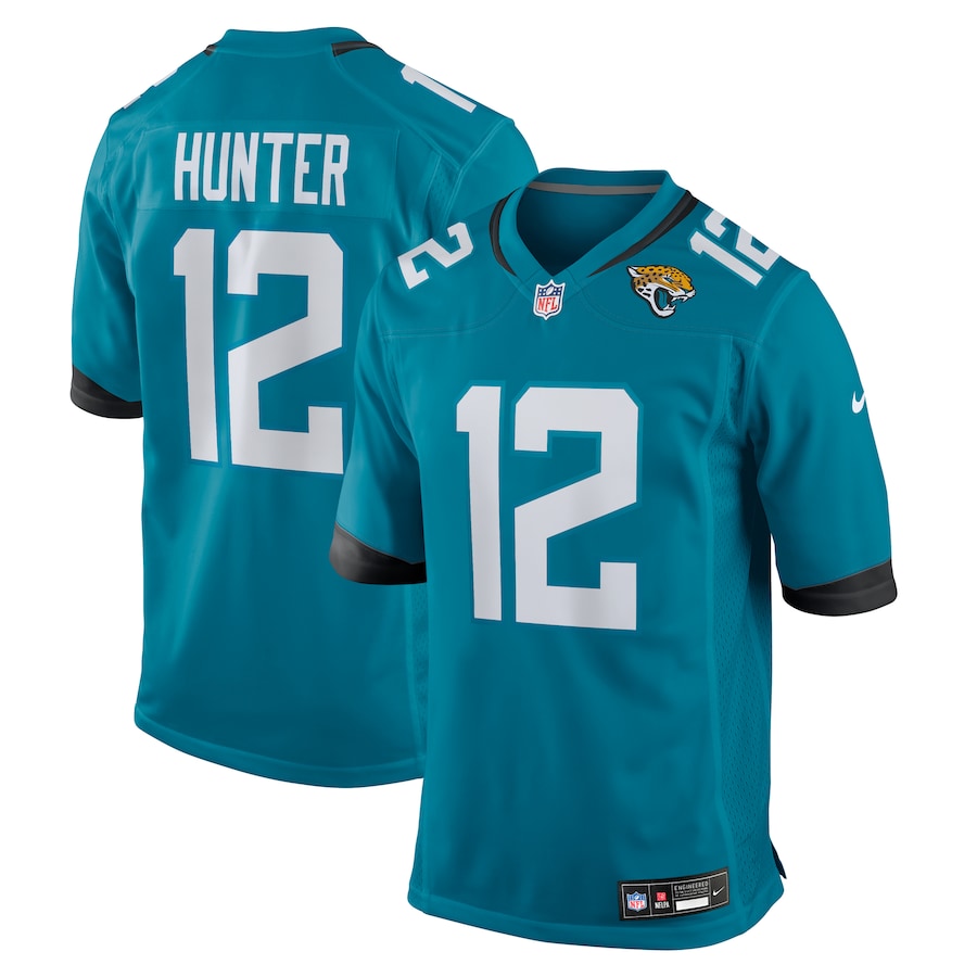Men's Jacksonville Jaguars Travis Hunter  Teal 2025  Draft First Round Pick Game Jersey
