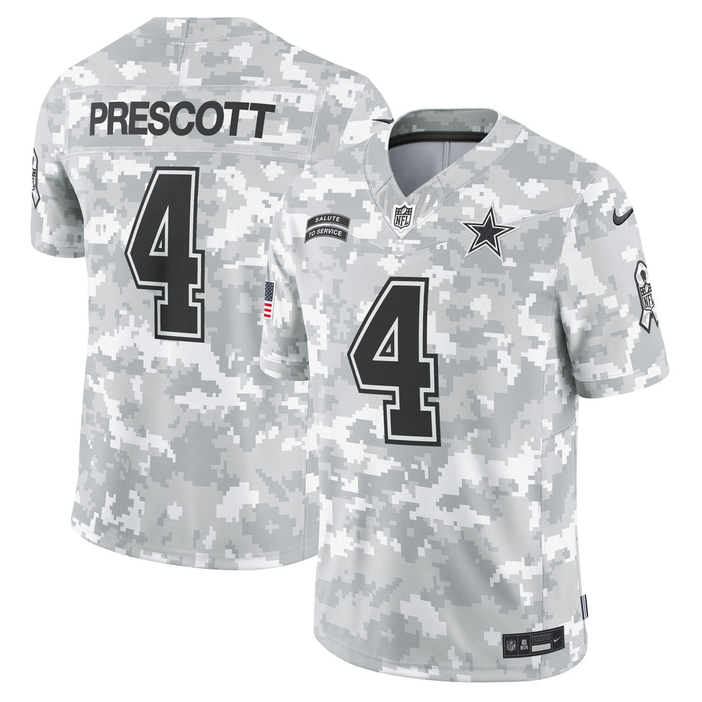 Dak Prescott Dallas Cowboys  2024 Salute to Service Limited Jersey - Arctic Camo