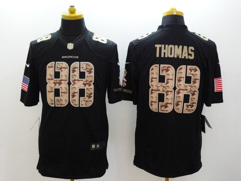 Men's Denver Broncos Demaryius Thomas #88 Black Game Player Jersey1
