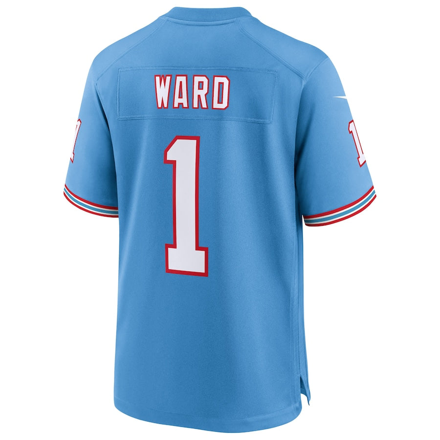 Tennessee Titans Cameron Ward  Light Blue 2025  Draft First Round Pick 2nd Alternate Game Jersey