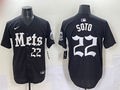 Men's New York Mets Juan Soto #22 Black Game Player Jersey