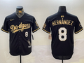 Men's Los Angeles Dodgers Enrique Hernandez #8 Black Game Player Jersey