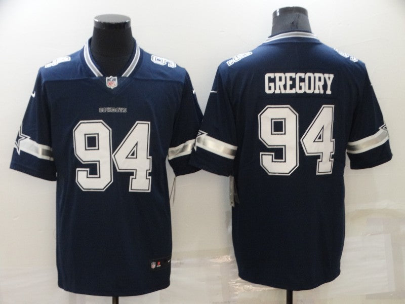 Men's Dallas Cowboys Randy Gregory #94 Navy Game Jersey1