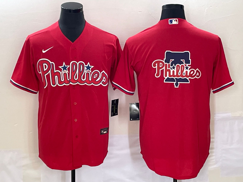 Men's Philadelphia Phillies Red Replica Team Jersey1