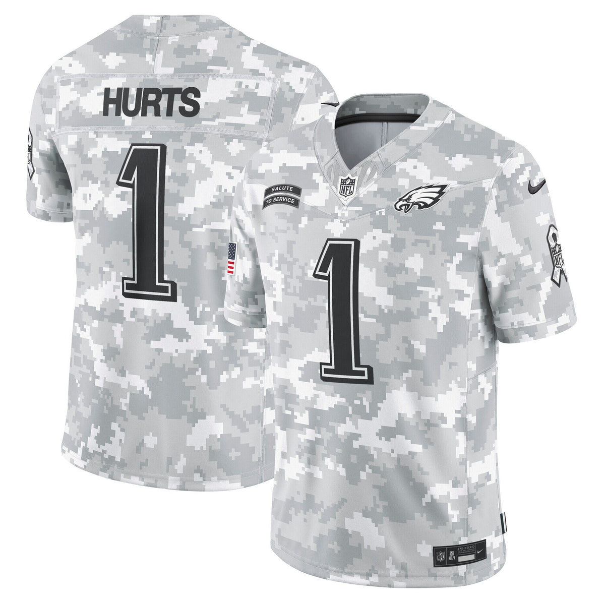 Jalen Hurts Philadelphia Eagles  2024 Salute to Service Limited Jersey - Arctic Camo