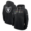 Men's Las Vegas Raiders  Black 2025  Crucial Catch Sideline Standard Issue Dri-FIT Hoodie