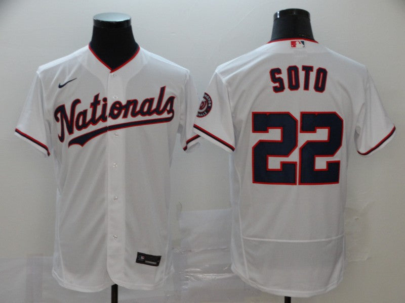 Men's Washington Nationals Juan Soto #22 White Alternate Game Jersey1